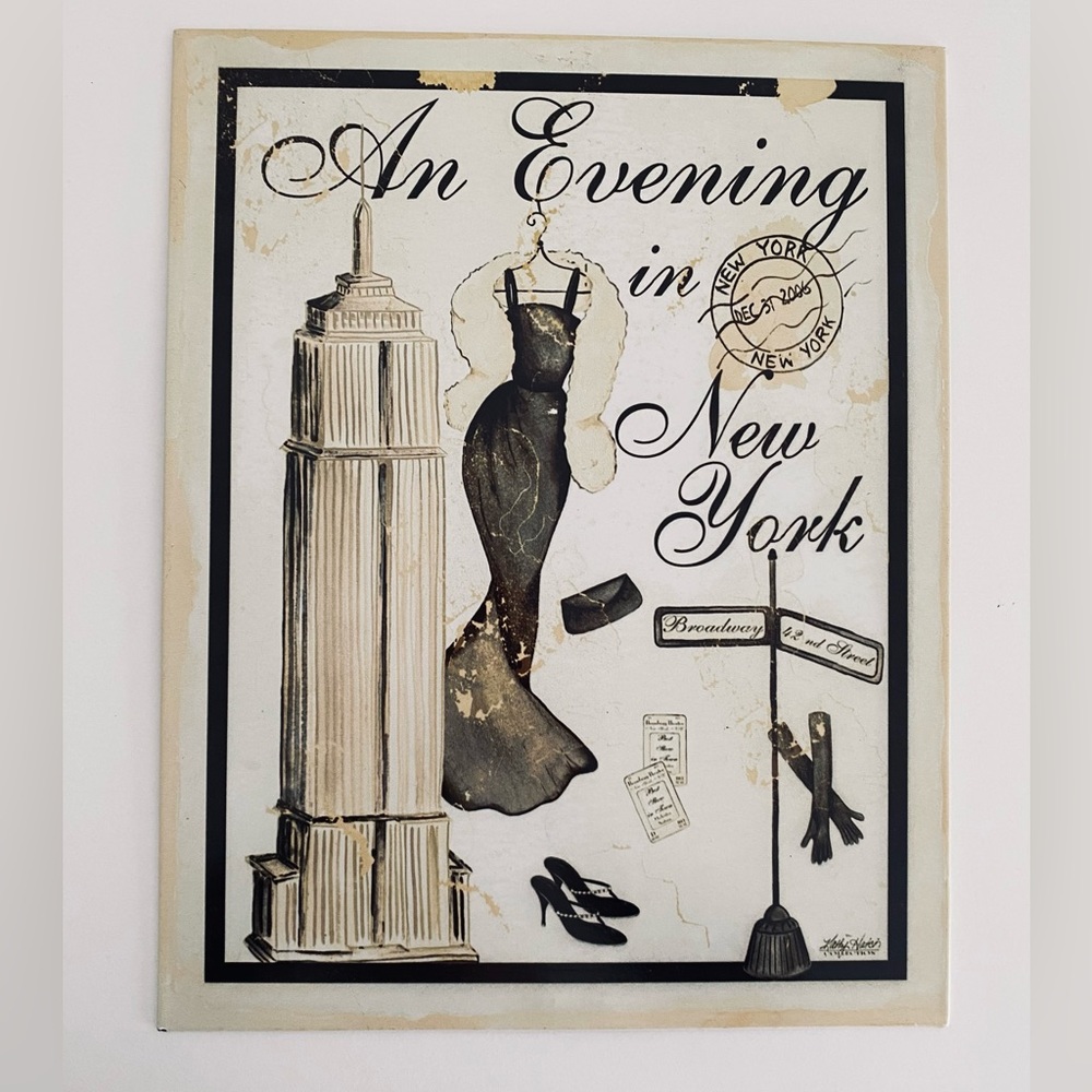 An Evening in New York Metal Sign
